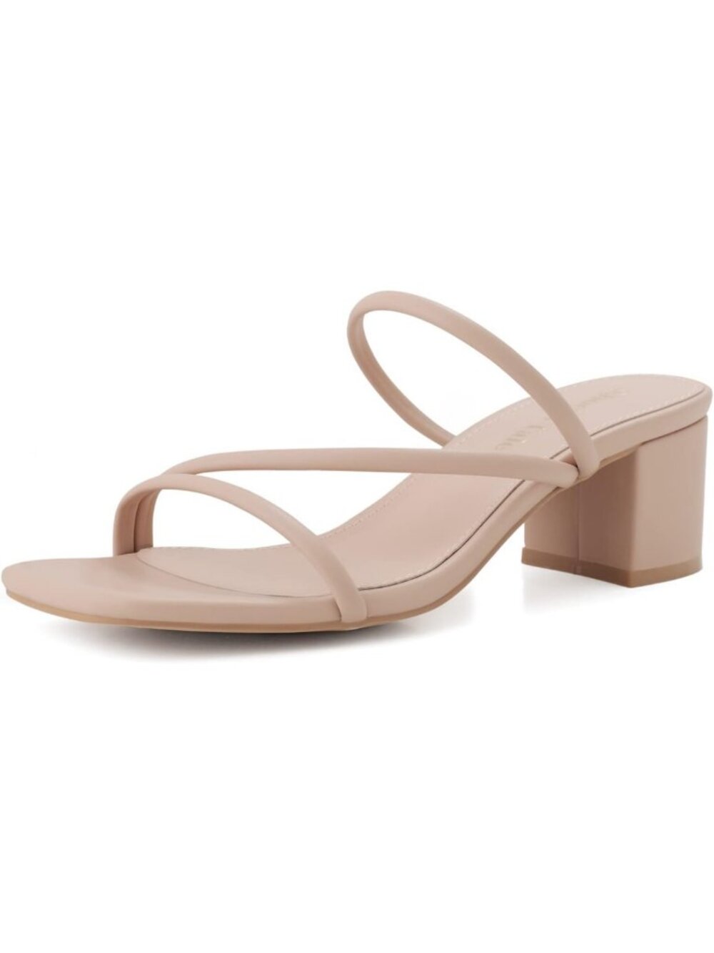 Chic Strappy Chunky Block Heel Mules for Women - Stylish Open-Toe Shoes